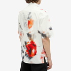 Alexander McQueen Men's Obscured Flower Vacation Shirt in White/Red
