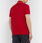 Loro Piana - Regatta Contrast-Tipped Stretch-Cotton Piqué Polo Shirt - Red