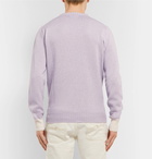 Howlin' - Life In Reverse Two-Tone Wool and Cotton-Blend Sweater - Violet