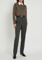 Calvin Klein Lucia Slim-leg Wool Trousers Grey