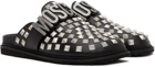 Moschino Black Maxi Lettering Mules