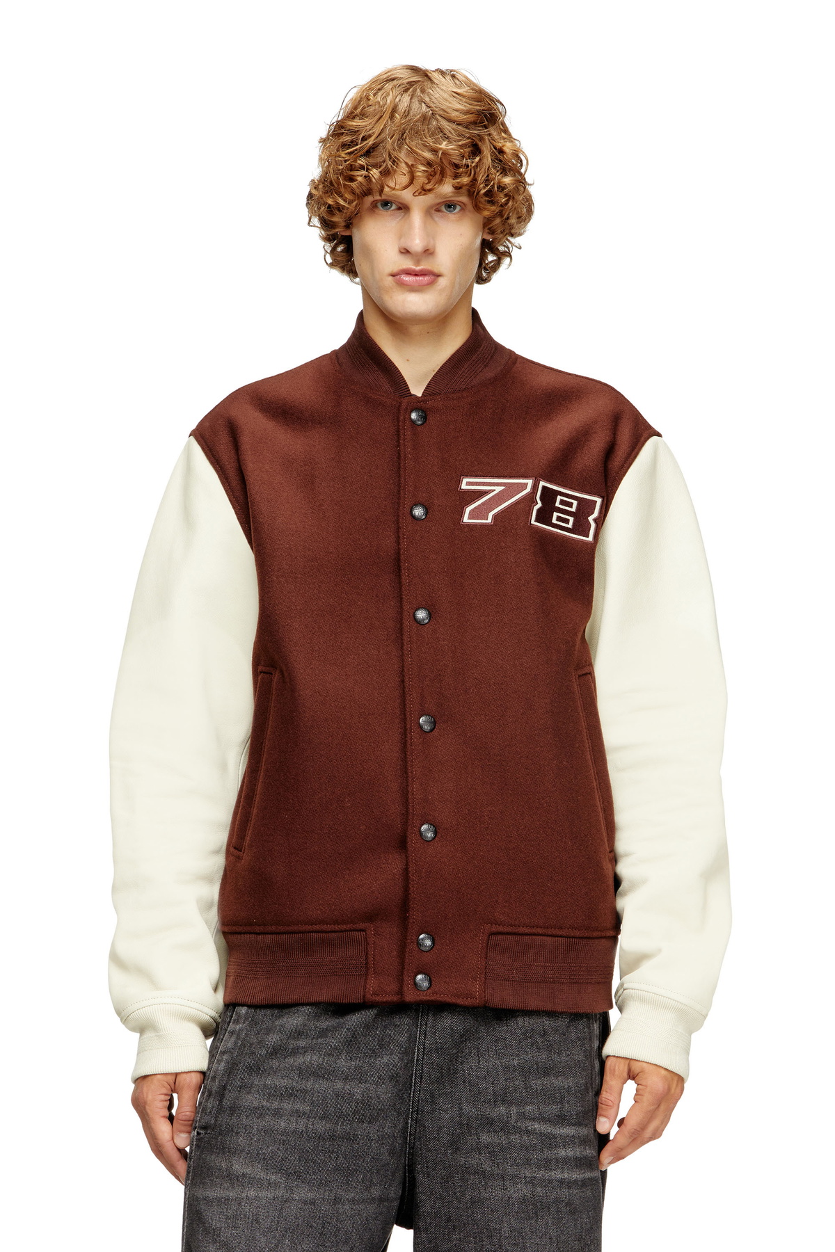 DIESEL L-Franz ボンバージャケット Diesel Black L-Franz-Patch Bomber Jacket Diesel