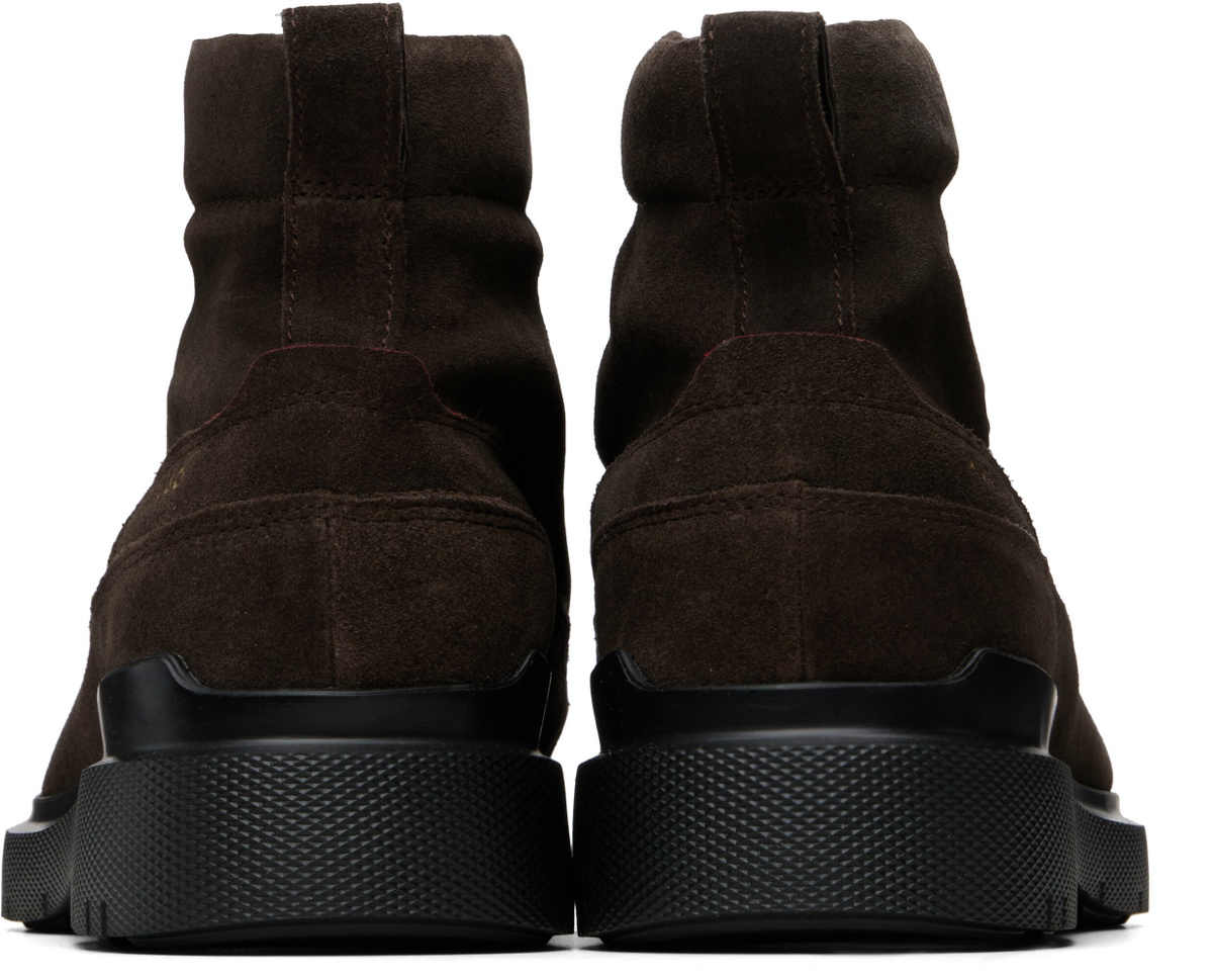 Hugo Brown Suede Lace-Up Boots
