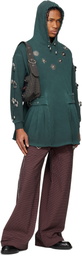 Chopova Lowena Blue Dallas Sweat Dress Hoodie