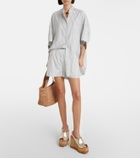 Stella McCartney Silk and wool striped shorts