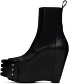Rick Owens Black Porterville Grilled Wedge Beatle Chelsea Boots