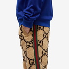 Gucci Men's Jumbo GG Fleece Pant in Beige