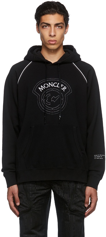 Photo: Moncler Genius 7 Moncler FRGMT Hiroshi Fujiwara Black Logo Hoodie