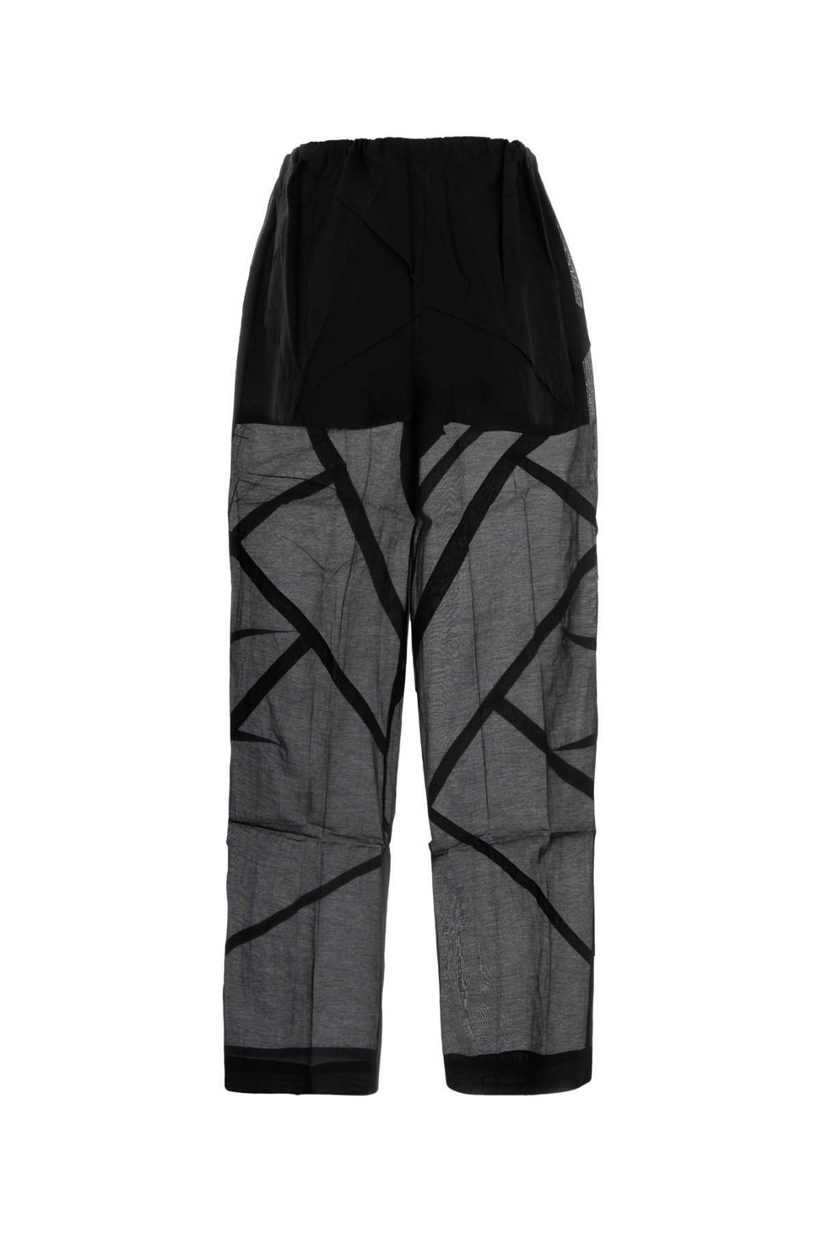 Black Cotton Blend Pant