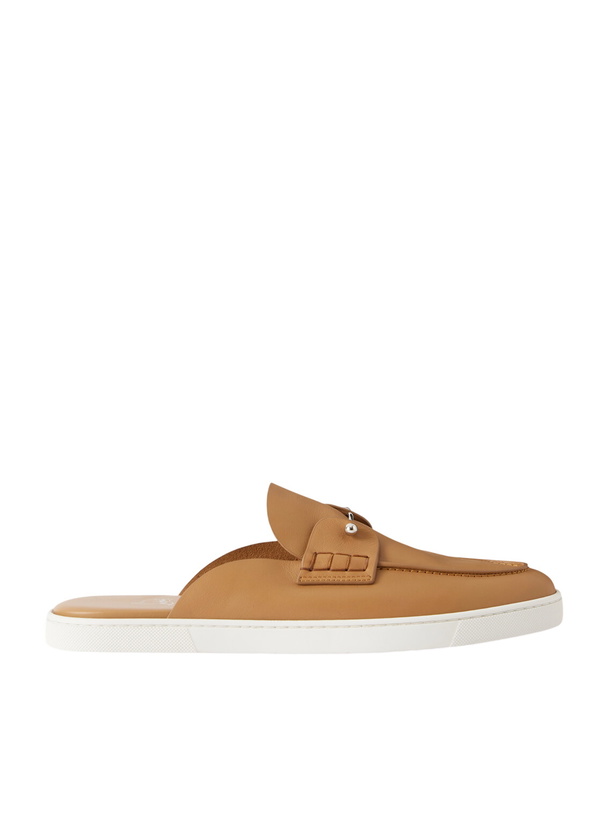 Photo: Christian Louboutin - Chanme Embellished Leather Mules - Neutrals