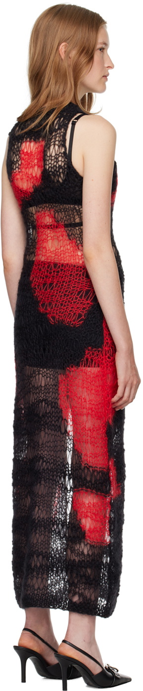 MISBHV Black & Red Antwerp Midi Dress