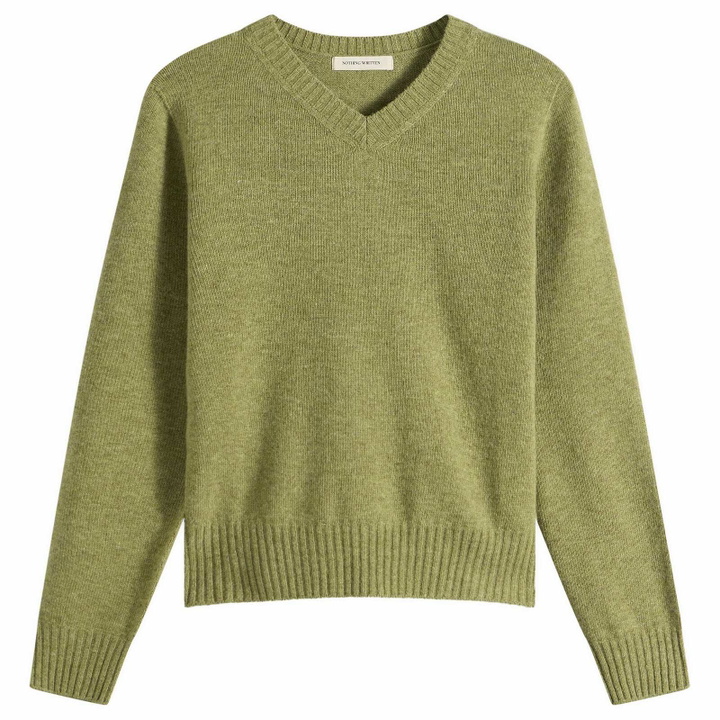 Photo: Nothing Written Women's Marsh V-Neck Pullover in Herb Sage