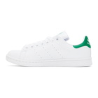 adidas Originals White and Green Stan Smith Sneakers