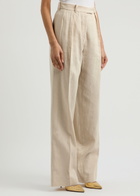 16 Arlington Alix Straight-leg Woven Trousers Cream
