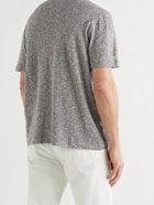 MR P. - Mélange Cotton and Linen-Blend T-Shirt - Black