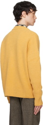 AMI Paris Yellow Ami De Cœur Cardigan