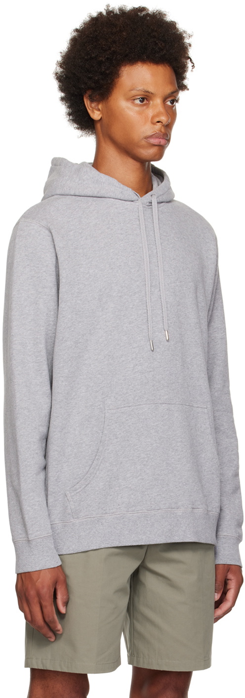 Sunspel Gray Classic Hoodie Sunspel