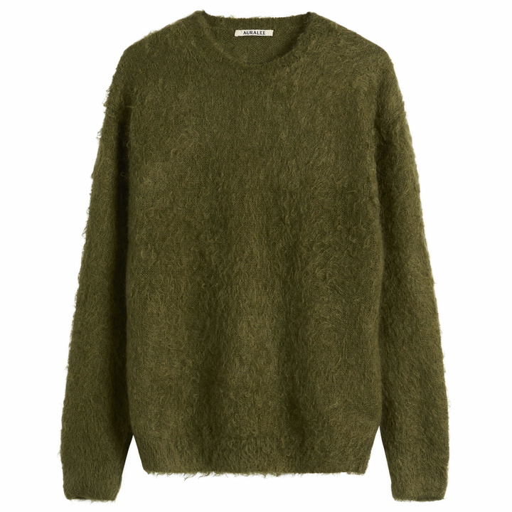 Photo: Auralee Women's Mohair Knit Pullover in Olive
