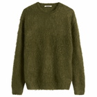 Auralee Women's Mohair Knit Pullover in Olive