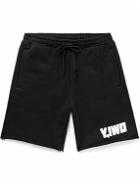 Y,IWO - Straight-Leg Logo-Print Cotton-Jersey Drawstring Shorts - Black