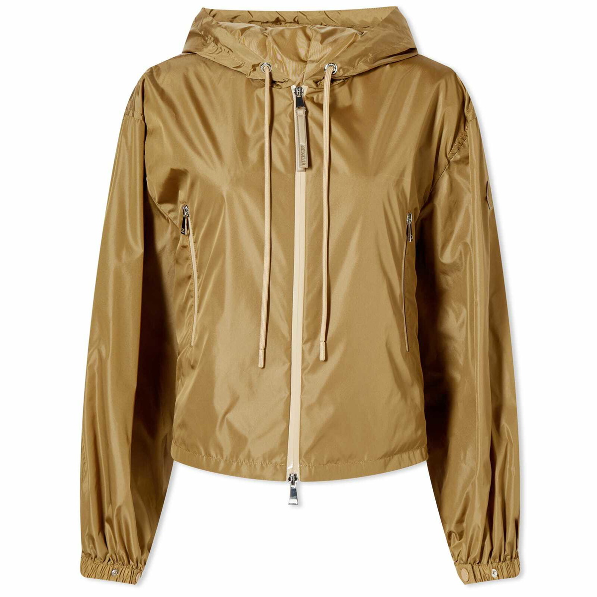 Moncler Women's Vernois Hooded Lightweight Jacket in Beige Moncler