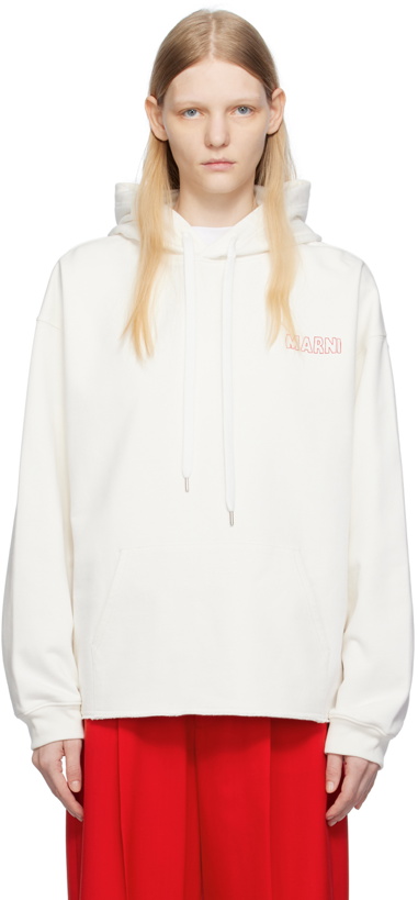 Photo: Marni White Printed Hoodie