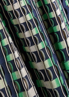 Simkhai Drue Textured Gingham Knit Midi Skirt Navy