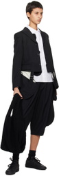 Black Comme des Garçons Black Gathered Trousers