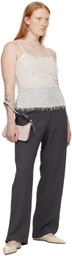 Elleme White Fluffy Tank Top