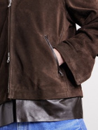 Our Legacy - Drift Leather-Trimmed Suede Jacket - Brown
