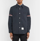 Thom Browne - Grosgrain-Trimmed Shell Overshirt - Men - Navy