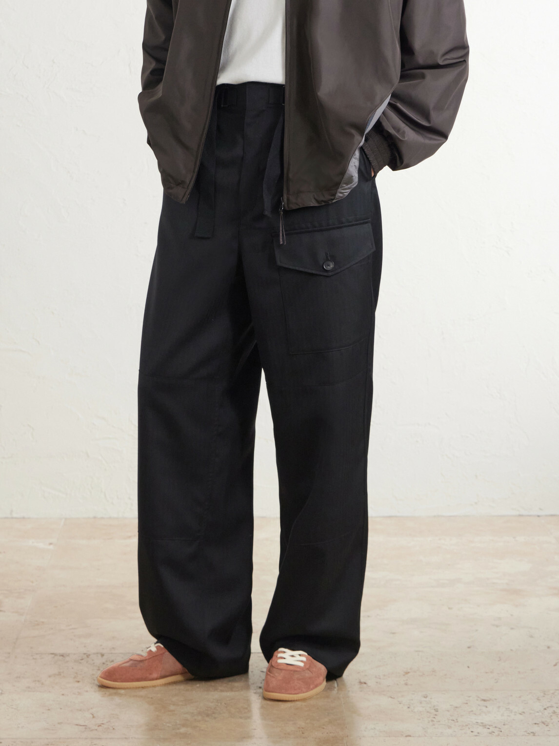 Maison Margiela - Replica Suede-Trimmed Leather Sneakers - Brown