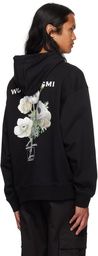 Wooyoungmi Black Flower Back Hoodie