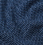 John Smedley - 2 Singular Slim-Fit Honeycomb-Knit Virgin Wool T-Shirt - Blue
