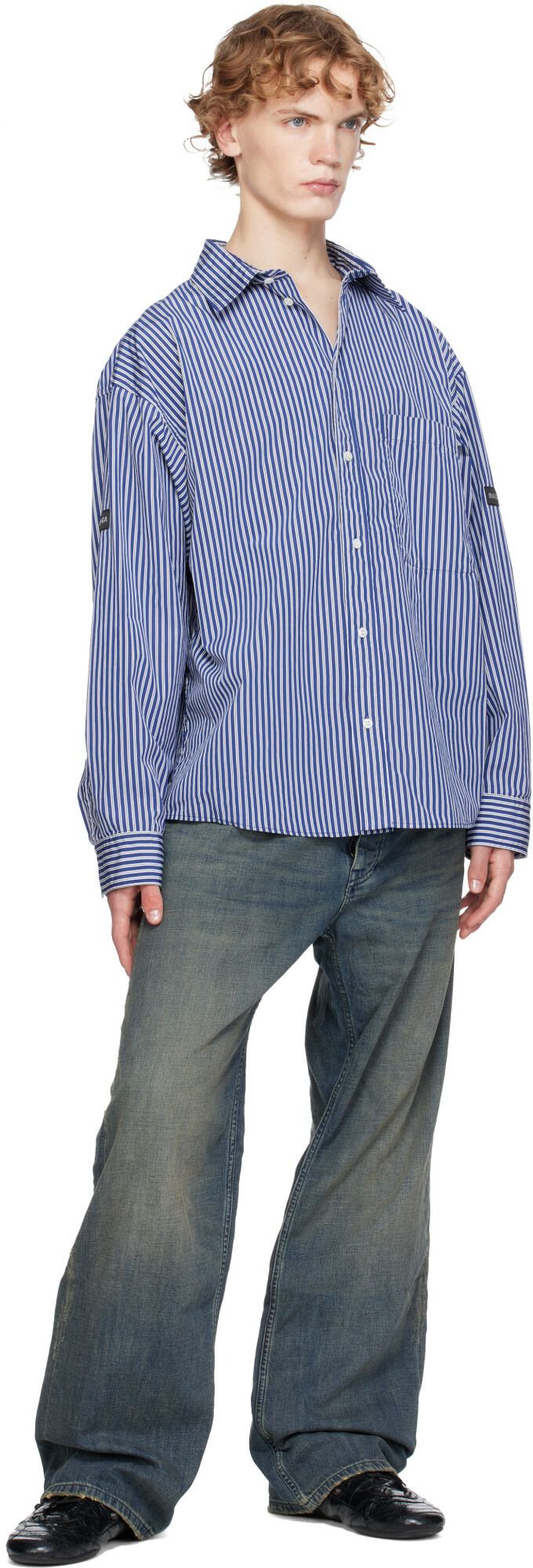 Balenciaga Blue Oversized Shirt