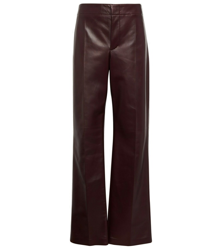 Photo: Bottega Veneta Leather wide-leg pants