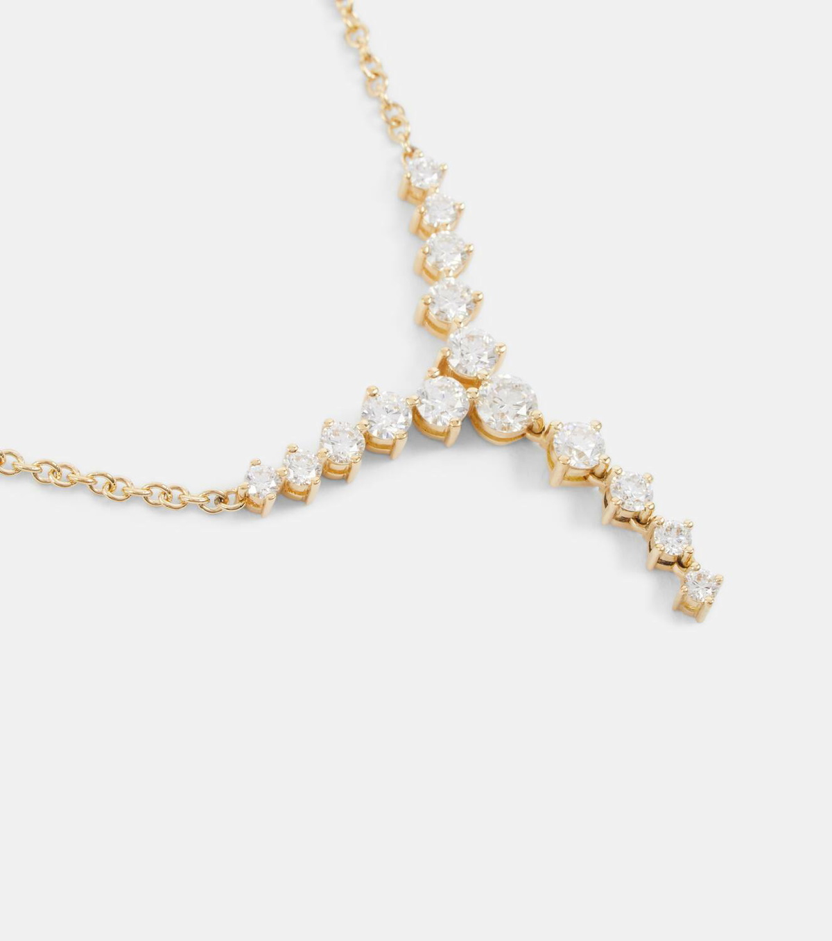 Melissa Kaye Aria 18kt gold necklace with diamonds