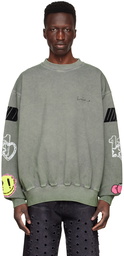 We11done Khaki Cotton Sweatshirt