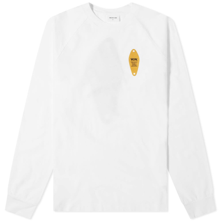 Photo: Wood Wood Long Sleeve Han Badge Logo Tee