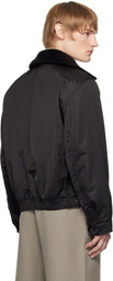 Youth Black Faux-Shearling Collar Jacket