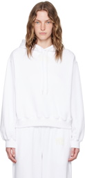 alexanderwang.t White Bonded Puff Logo Hoodie