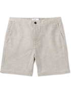 MR P. - Striped Cotton-Blend Shorts - Gray