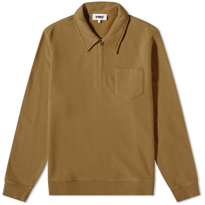 Photo: YMC Men's Sugden Quarter Zip in Olive