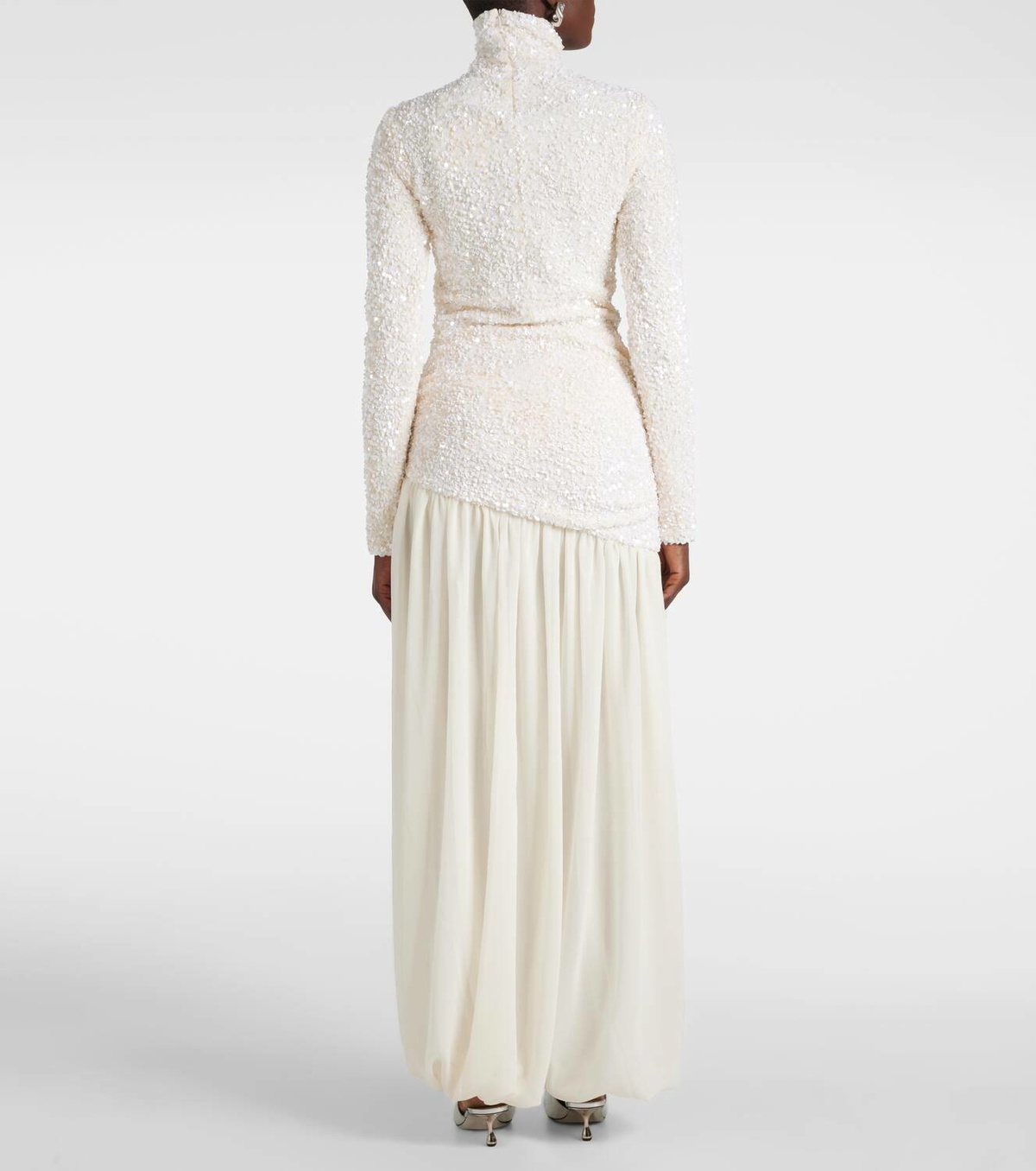 Xu Zhi Sequined layered maxi skirt Xu Zhi