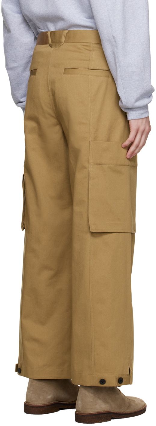 Solid Homme Tan Side Pocket Cargo Pants