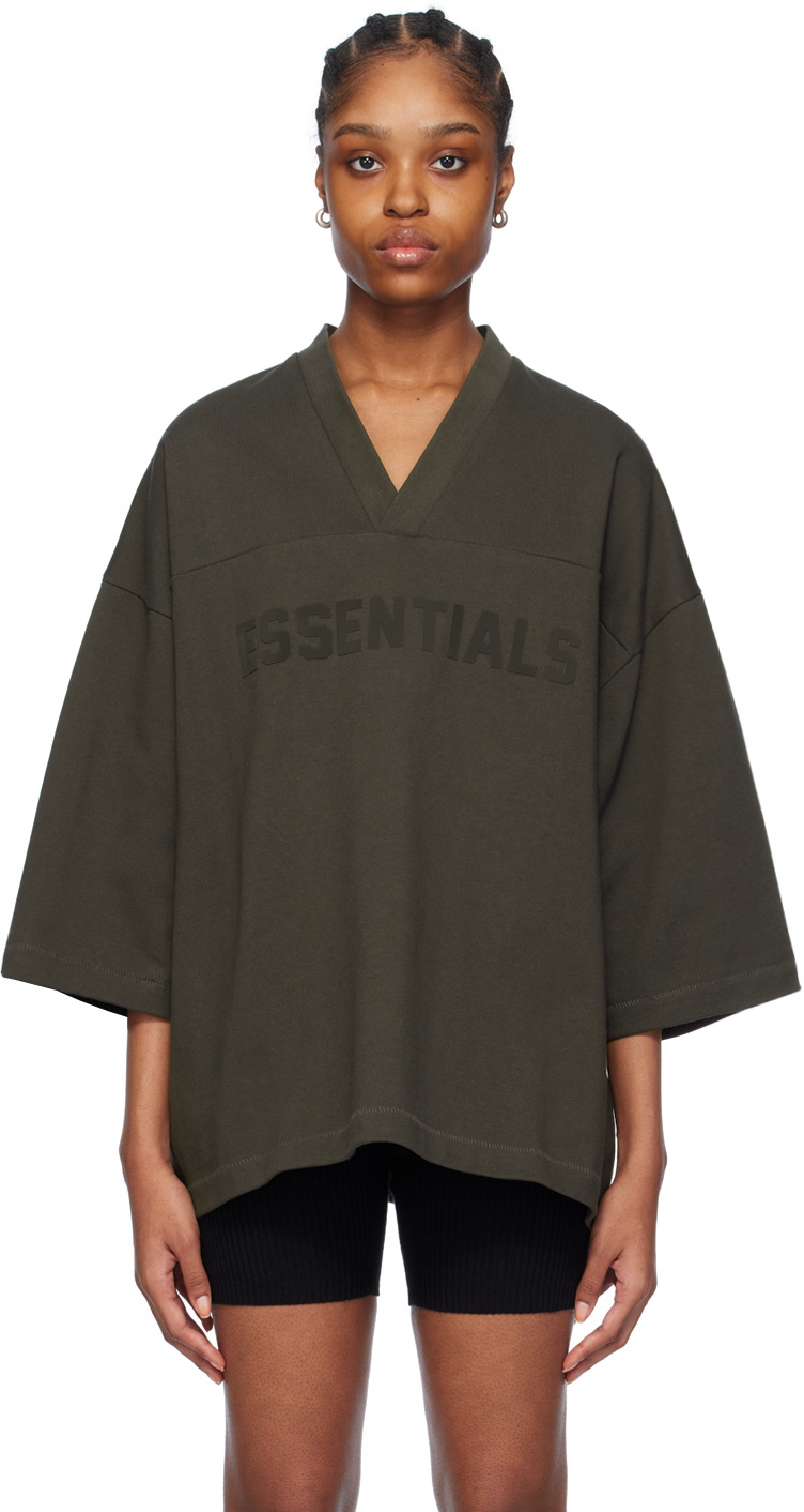 ★23AW 最新作★FEAR OF GOD ESSENTIALS Football Tee Buy Fear of God Essentials Football Tee 'Iron