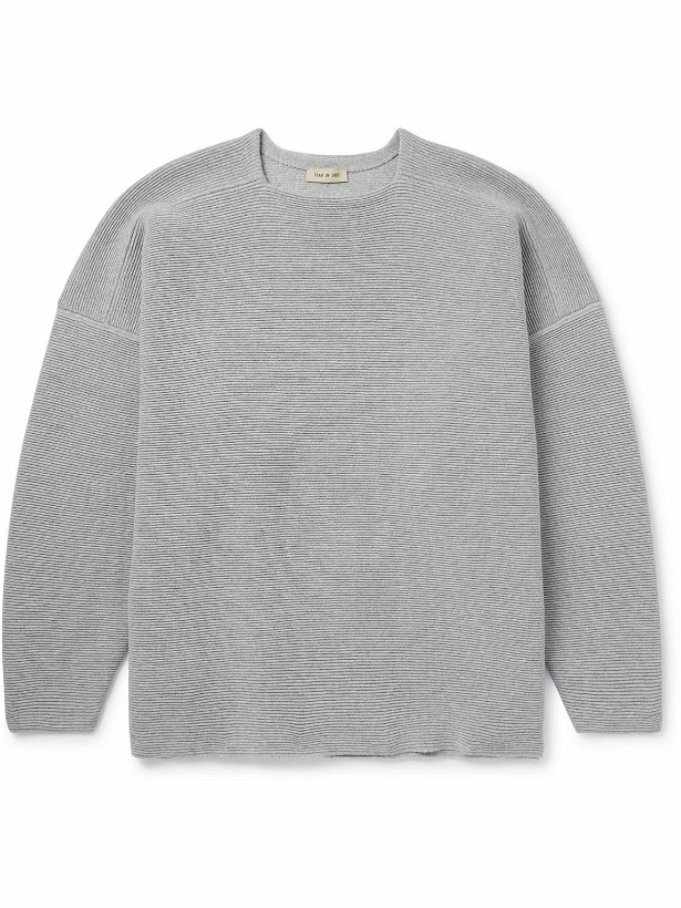 Photo: Fear of God - Ottoman Ribbed Wool Sweater - Gray