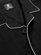 Mastermind World - Logo-Embroidered Brushed-Cotton Pyjama Set - Black