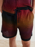 LOEWE - Paula's Ibiza Straight-Leg Striped Cotton-Blend Shorts - Multi