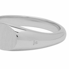 Tom Wood Men's Joe Satin Ring in Sterling Silver